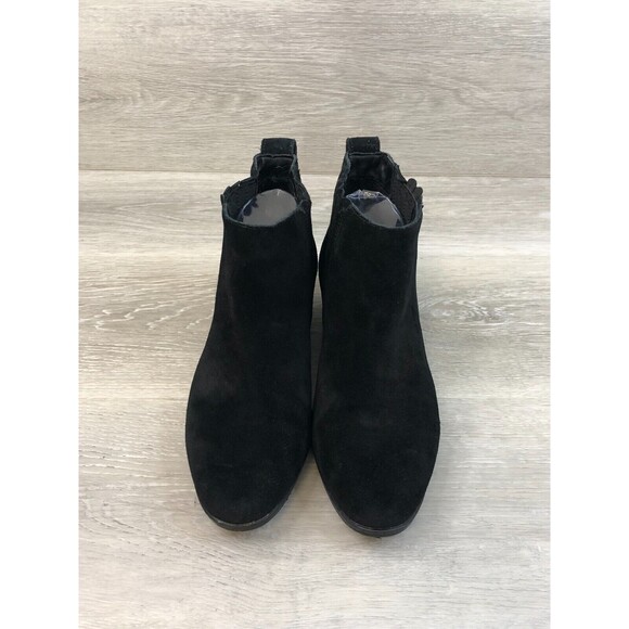 Jack Rogers Women's US 9M Black Suede Leather Pull On Cuban Heel Ankle Bootie - Picture 2 of 8